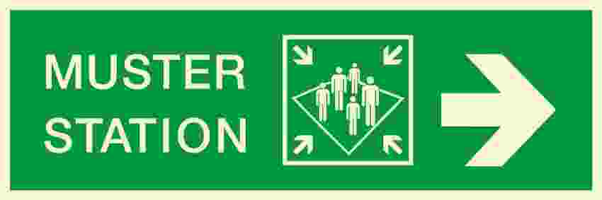 IMPA:334335 方向指示 Direction Ship Safety Sign