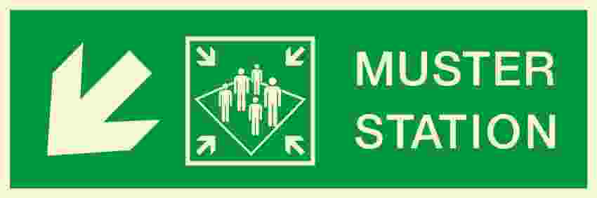 IMPA:334336 方向指示 Direction Ship Safety Sign