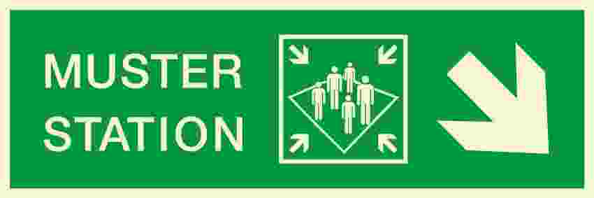IMPA:334337 方向指示 Direction Ship Safety Sign
