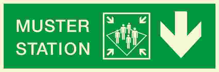 IMPA:334339 方向指示 Direction Ship Safety Sign